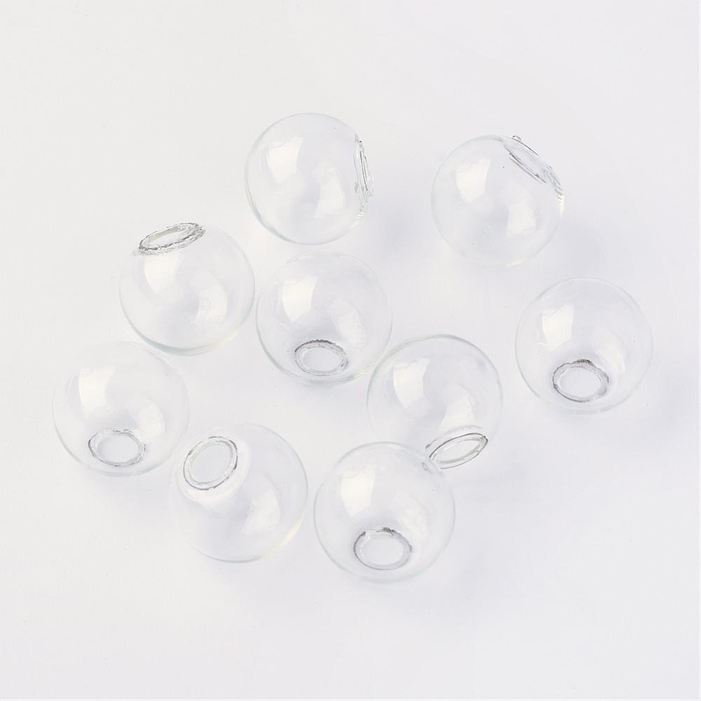 Glasskuler runde 12mm 50 stykker å fylle
