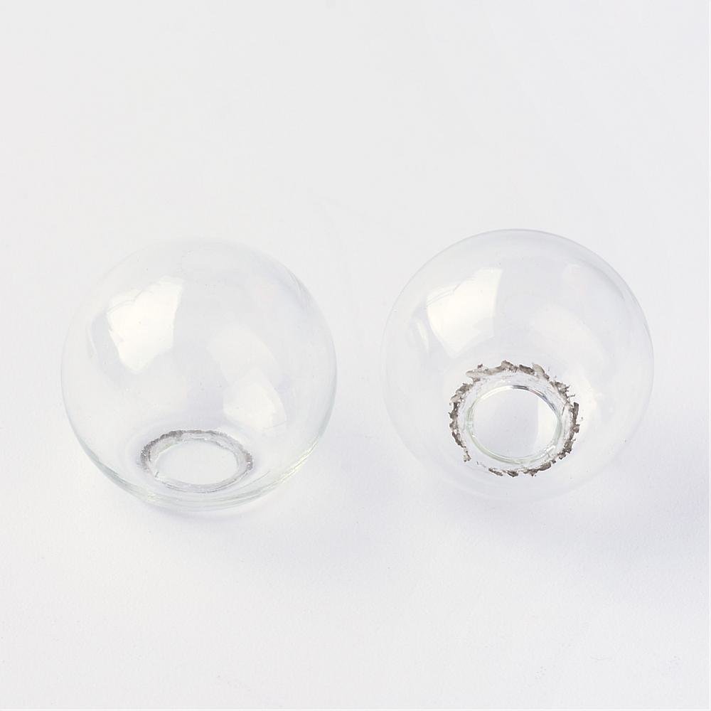 Glasskuler runde 12mm 50 stykker å fylle