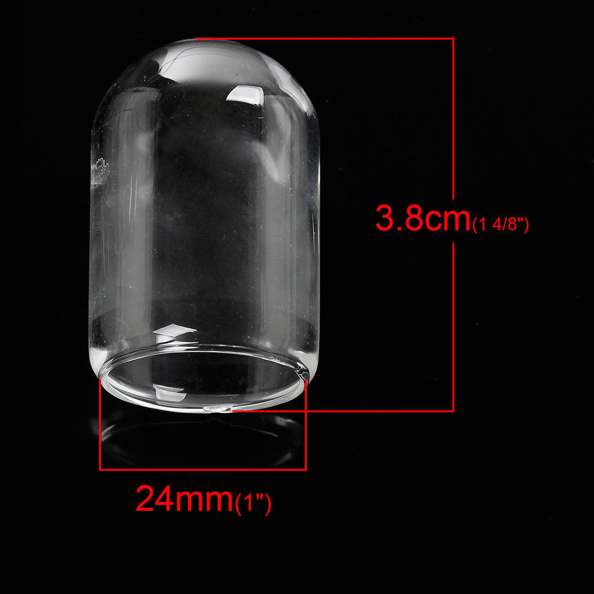 Glasskuler for å fylle rør 02 på 38mm 3 stk.