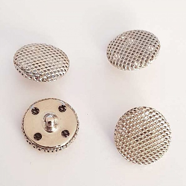 Bouton Argent N&deg;18 de 18 mm Rond