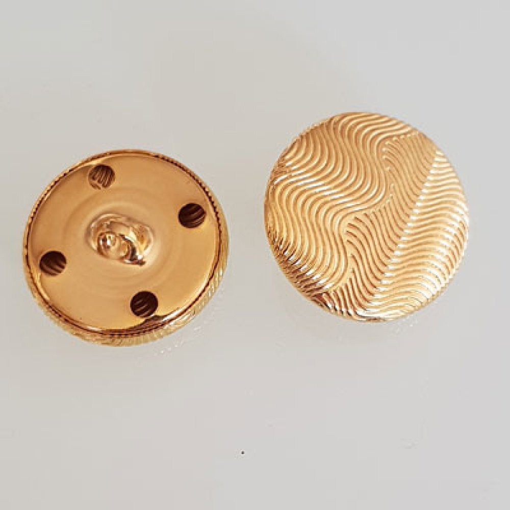 23mm gullknapp nr. 01 rund