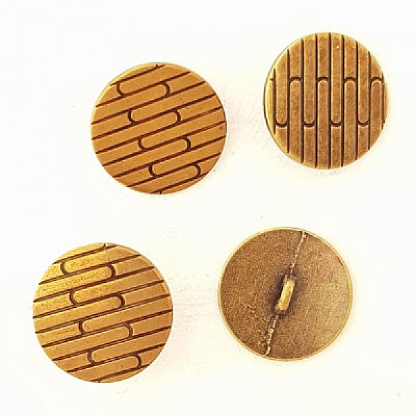 21 mm gullknapp nr. 17 rund