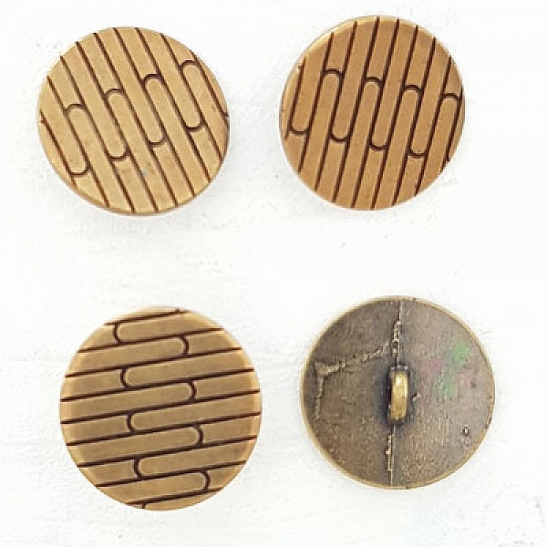 21 mm gullknapp nr. 17 rund