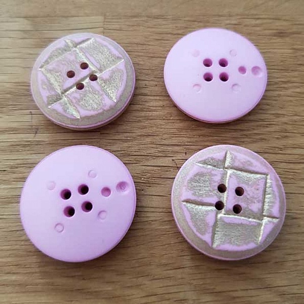 Bouton Rond 22 mm N&deg;007 Rose