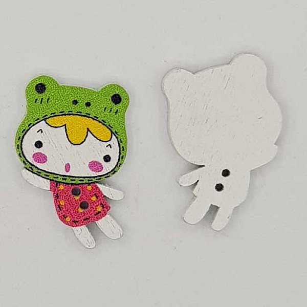 Treknapp jente r&oslash;d N&deg;01-02