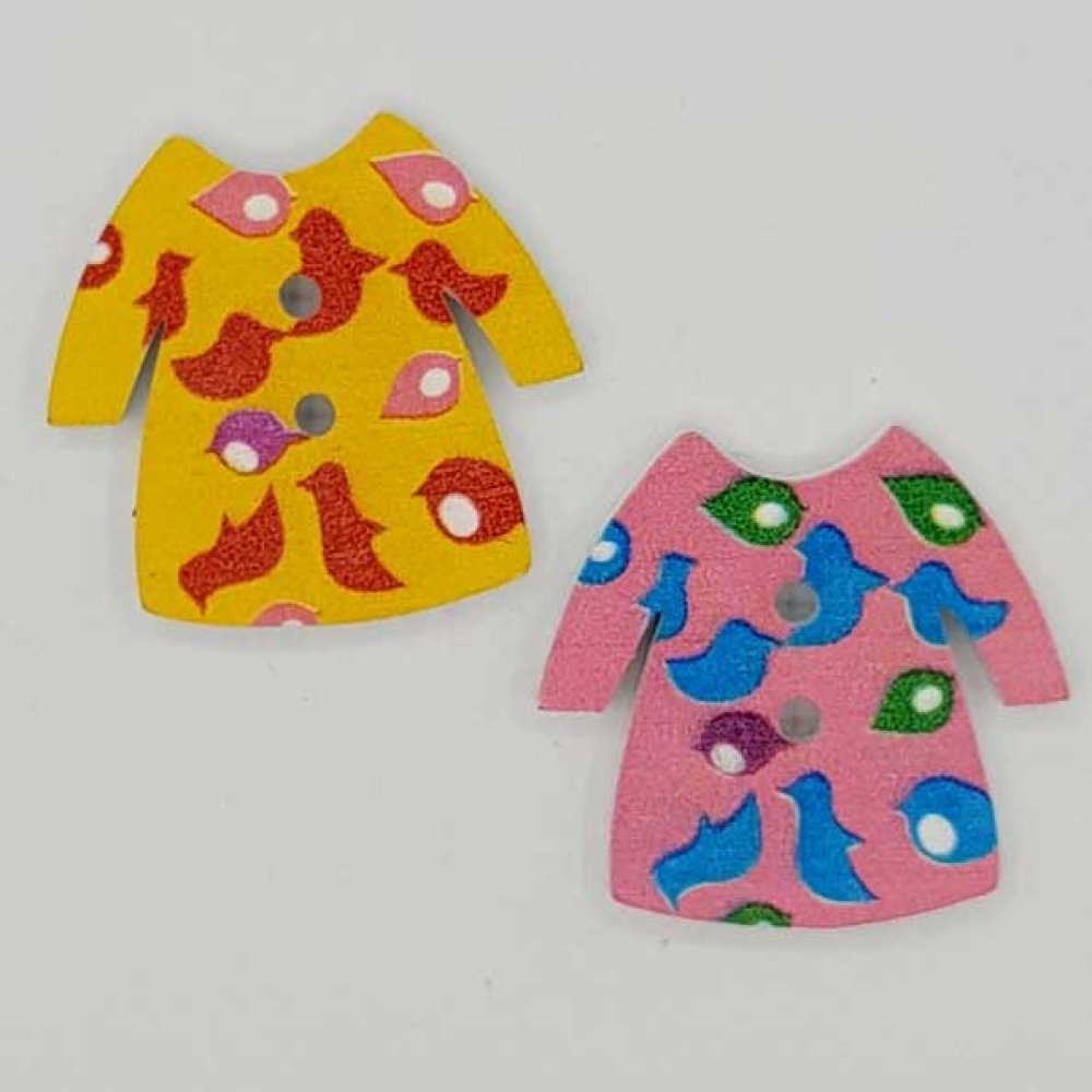 Kjole med treknapper N°02-04 x 2 stk