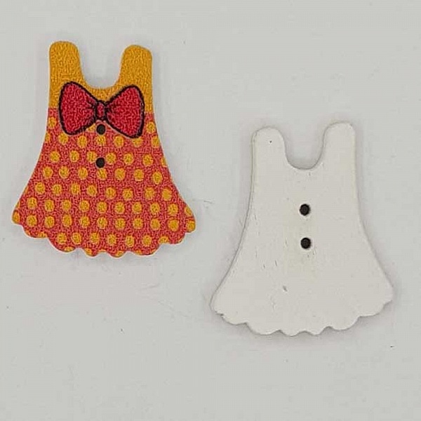 Rosa kjole med treknapper N&deg;01-02