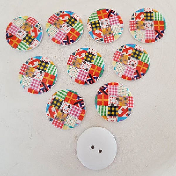 Treknott blomster 30 mm N&deg;03 x 10 stk.