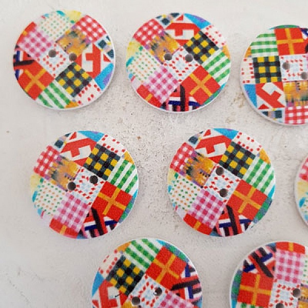 Treknott blomster 30 mm N&deg;03 x 10 stk.