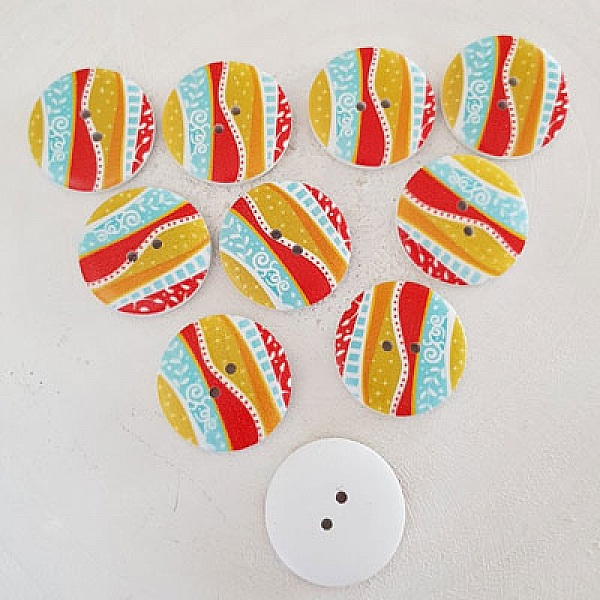 Treknott blomster 30 mm N&deg;05 x 10 stk.