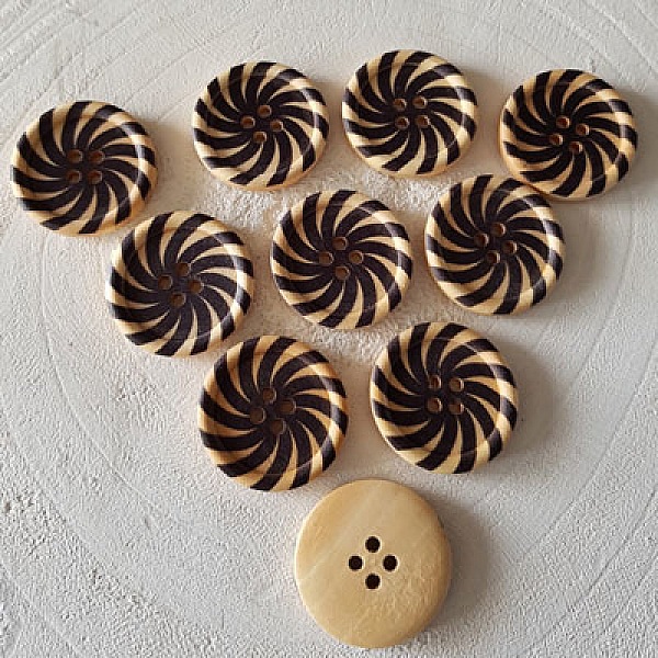 Treknott blomster 30 mm nr. 16 x 10 stk.