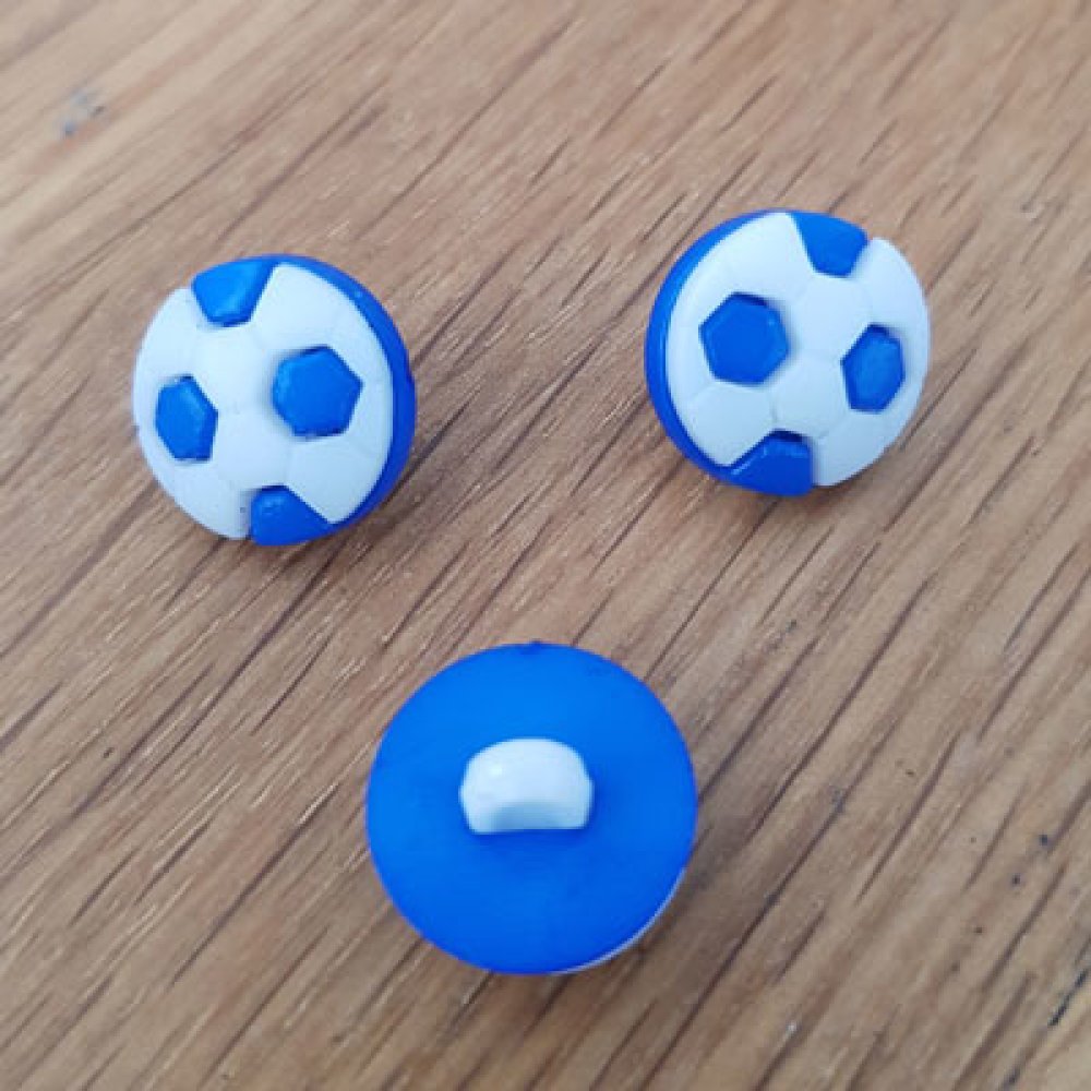 Fancy knapp med motiver for barnefotball N°03 mørkeblå