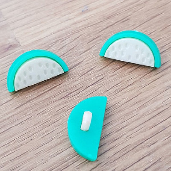 Knapp fancy vannmelon m&oslash;nster for barn nr. 02 hvit