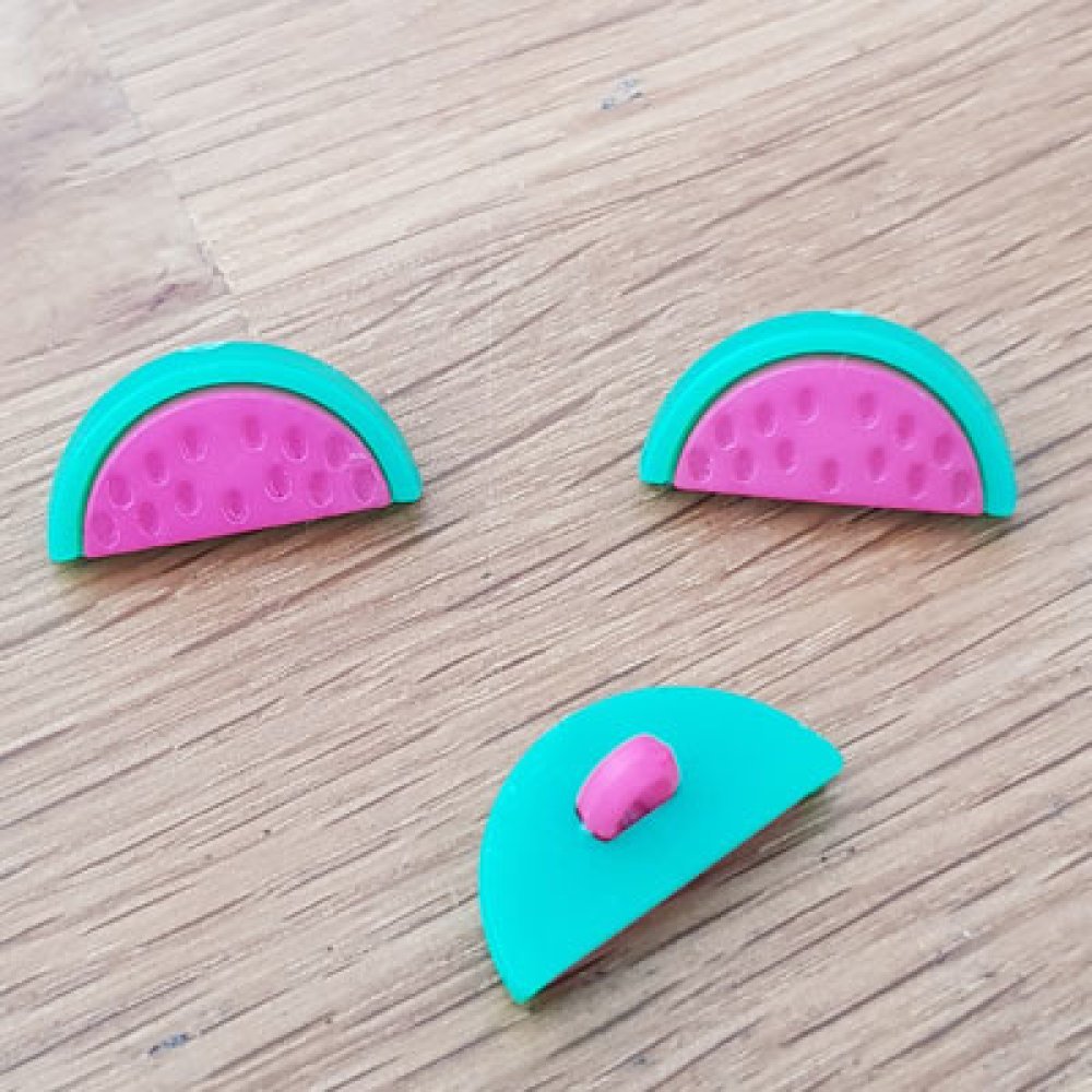 Knapp fancy vannmelon mønster for barn nr. 05 fushia
