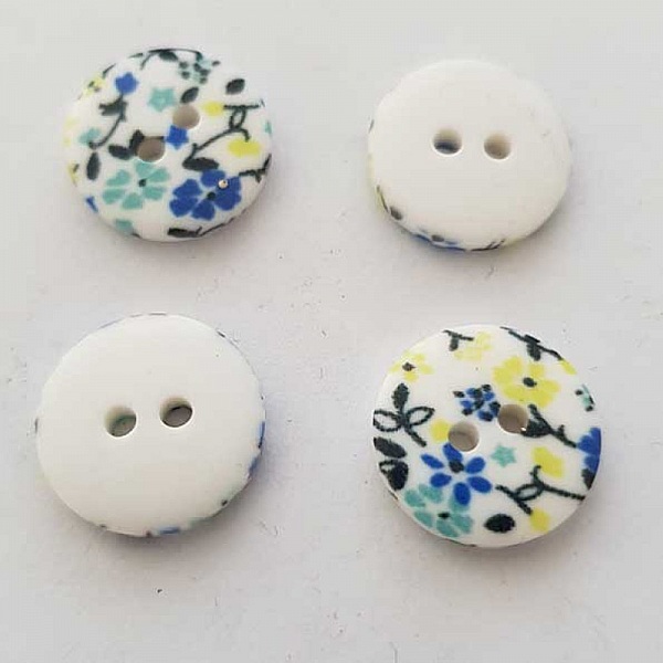 Bouton fantaisie &agrave; fleurs 18 mm N&deg;08