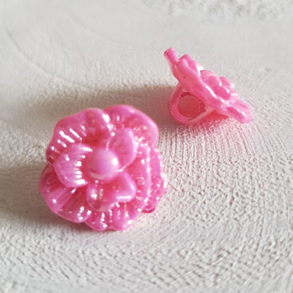 Knappefantasi, barn, babyer Blomstermønster N°02-06 Pink