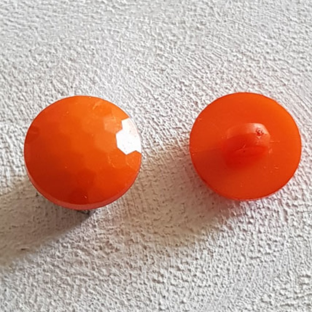 Fantasiknapper for barn og babyer Flatt fasettmønster nr. 05-07 Oransje