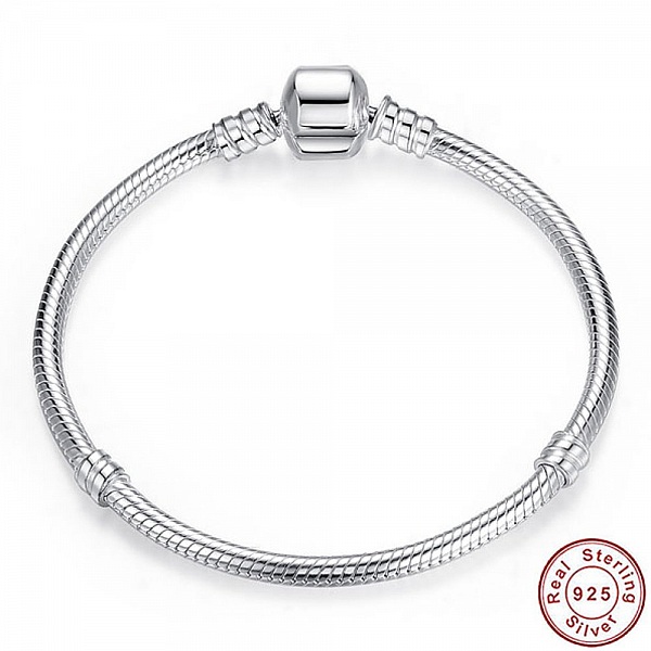Bracelet Argent 925 Fermoir Clip 21 cm