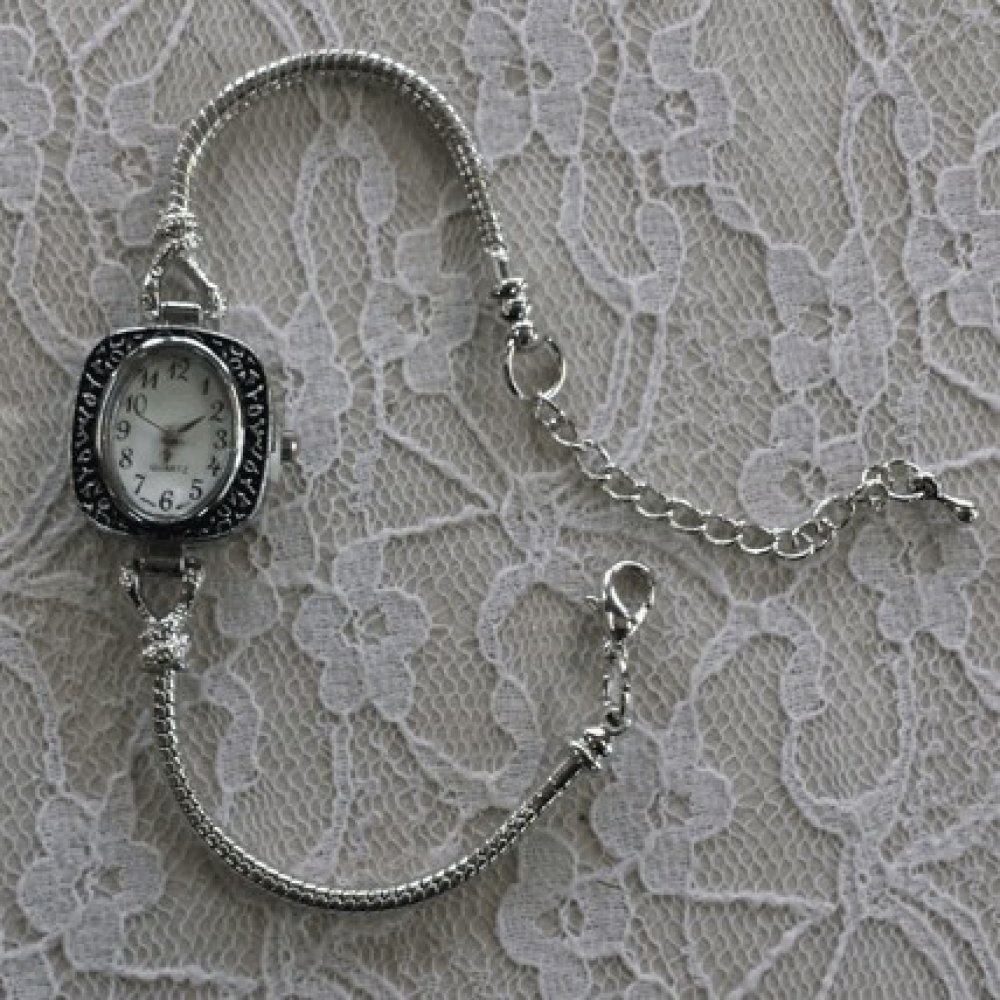 European Style Watch Dial Chain Armbånd med karabinkrok 6 X 7.5 Cm
