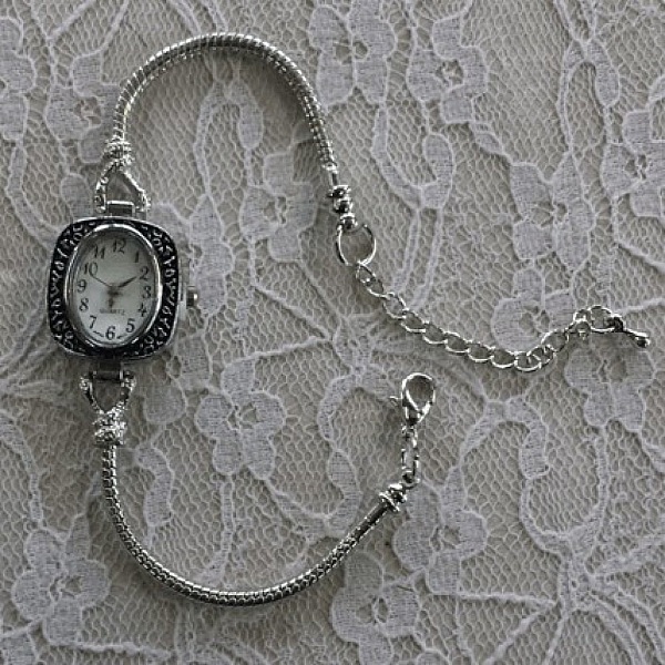 European Style Watch Dial Chain Armb&aring;nd med karabinkrok 6 X 7.5 Cm
