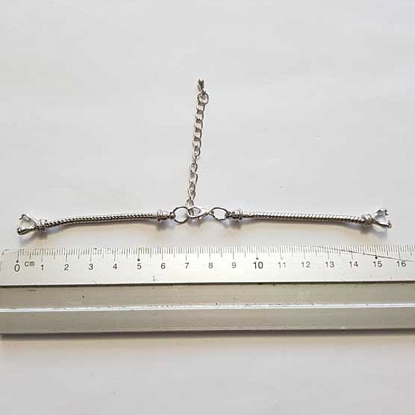 Armb&aring;nd i europeisk stil med urskive med hummerl&aring;s 7 X 8,5 cm