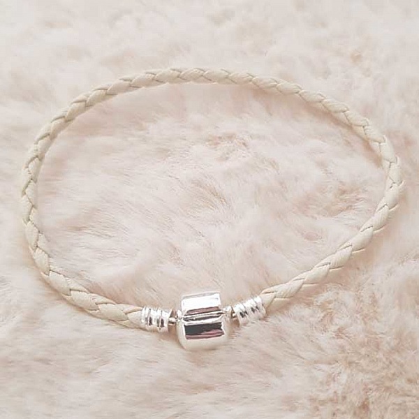 European Clip Bracelet Plain 01 FRA 15 TIL 23 CM Elfenben