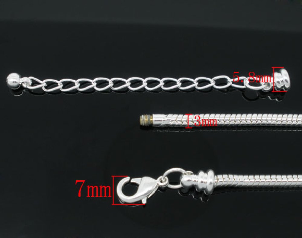 Europeisk karabinkrok armbånd 18cm