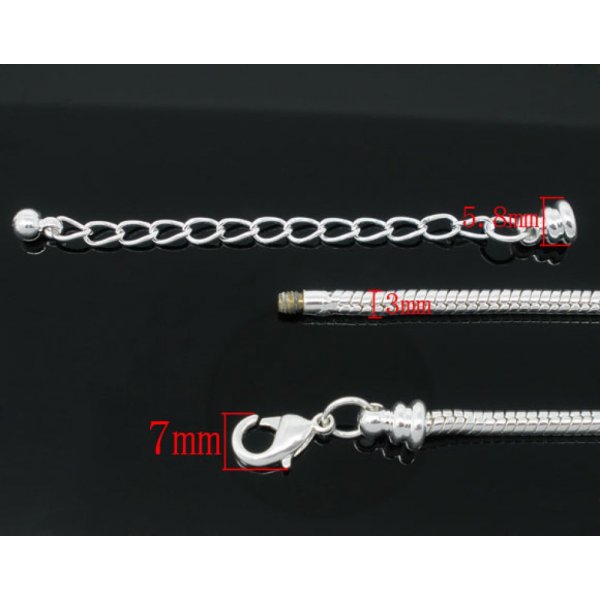 Europeisk karabinkrok armbånd 18cm