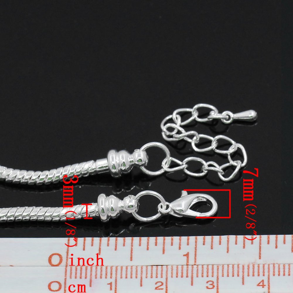 Europeisk karabinkrok armbånd 21cm