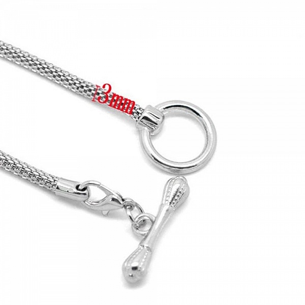 European Toggle armb&aring;nd 22cm s&oslash;lv