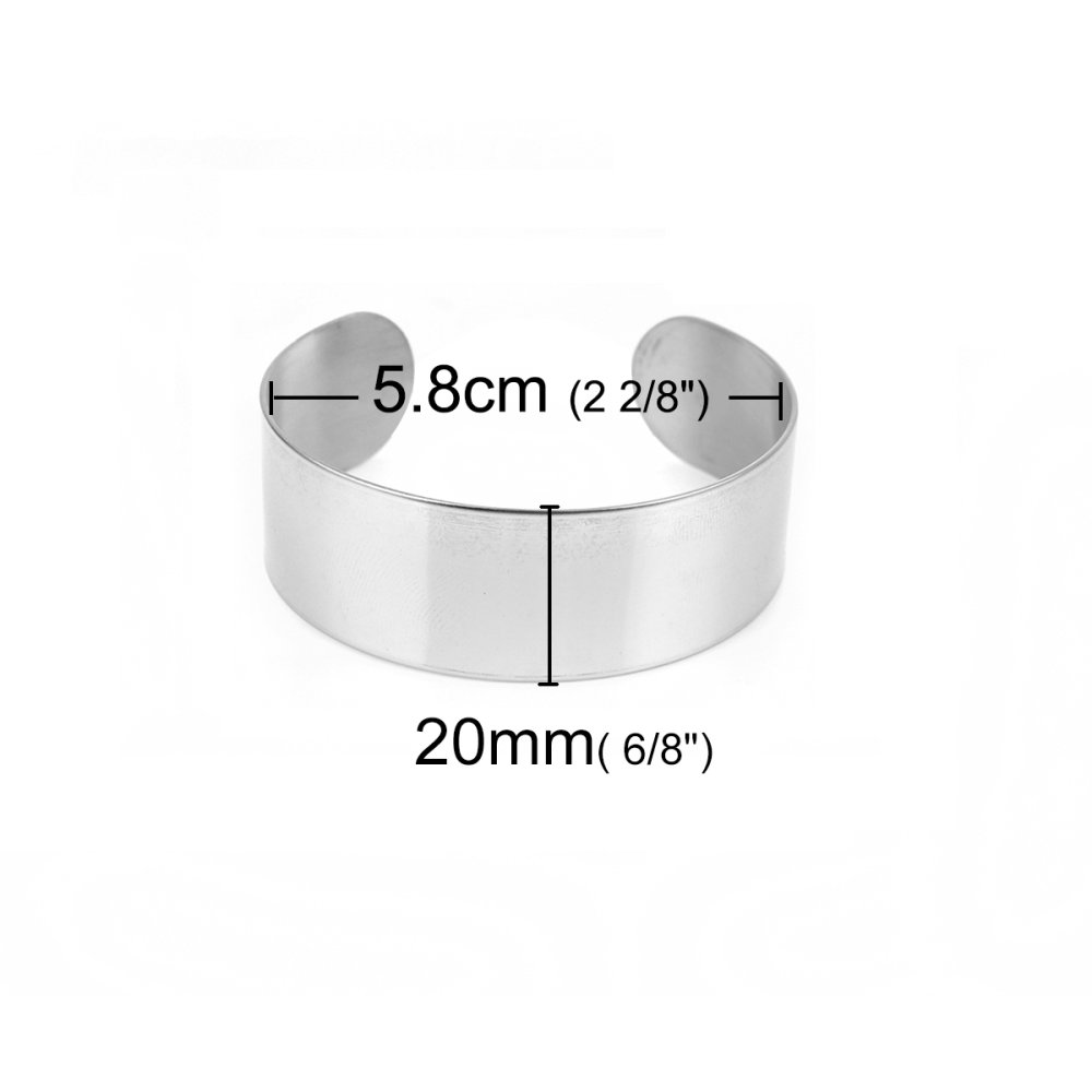 20 mm mansjettarmbånd i rustfritt stål nr. 03