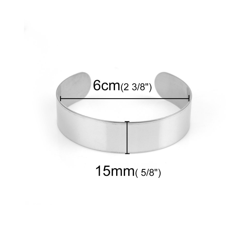 15 mm mansjettarmbånd i rustfritt stål N°04