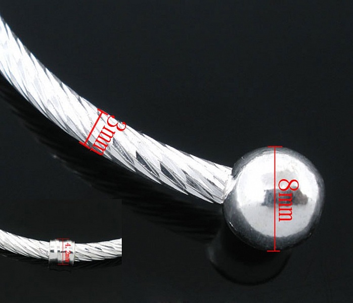 Bracelet Rigide N&deg;06 Argent 19 cm