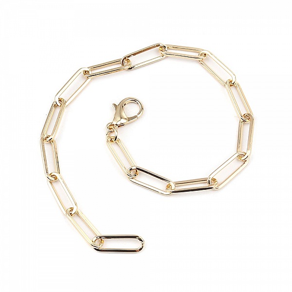 Bracelet maille ovale plaqu&eacute; or 16K 22 cm N&deg;02