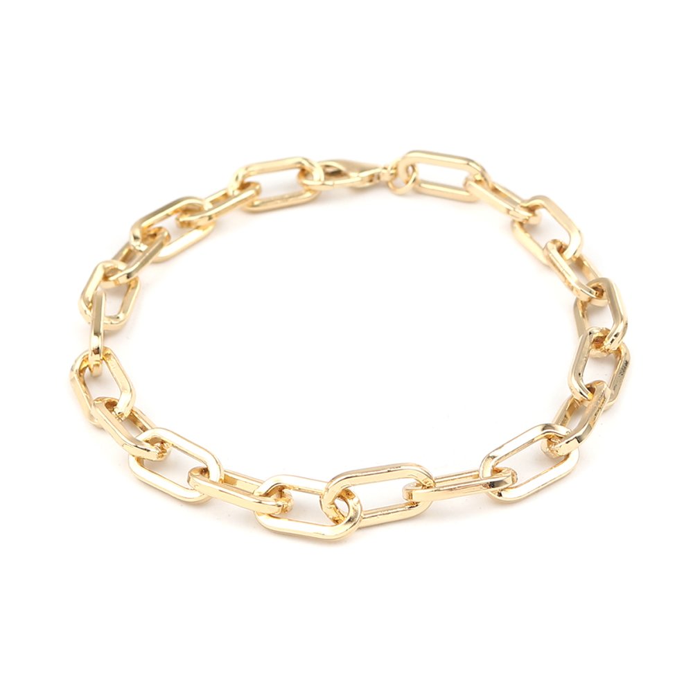 Ovalt mesh armbånd 16K gullbelagt 22 cm N°03