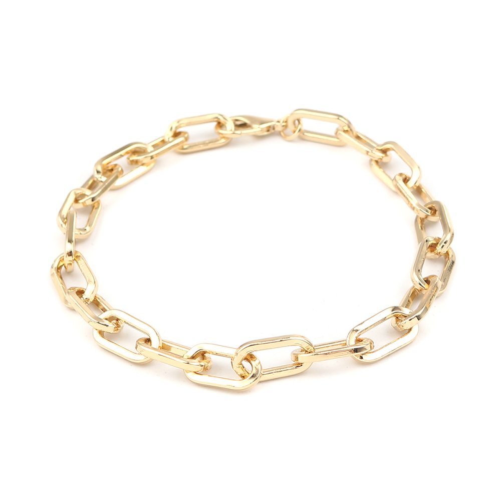 Ovalt mesh armbånd 16K gullbelagt 22 cm N°03