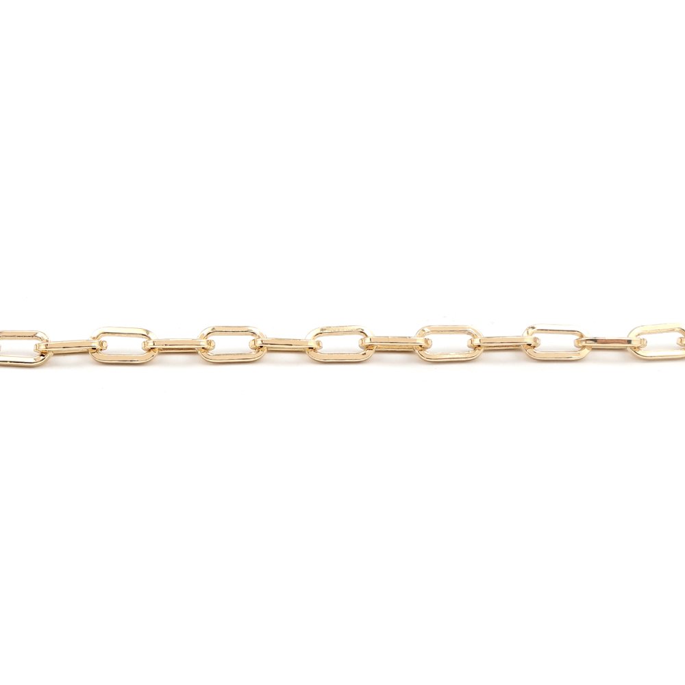 Ovalt mesh armbånd 16K gullbelagt 22 cm N°03