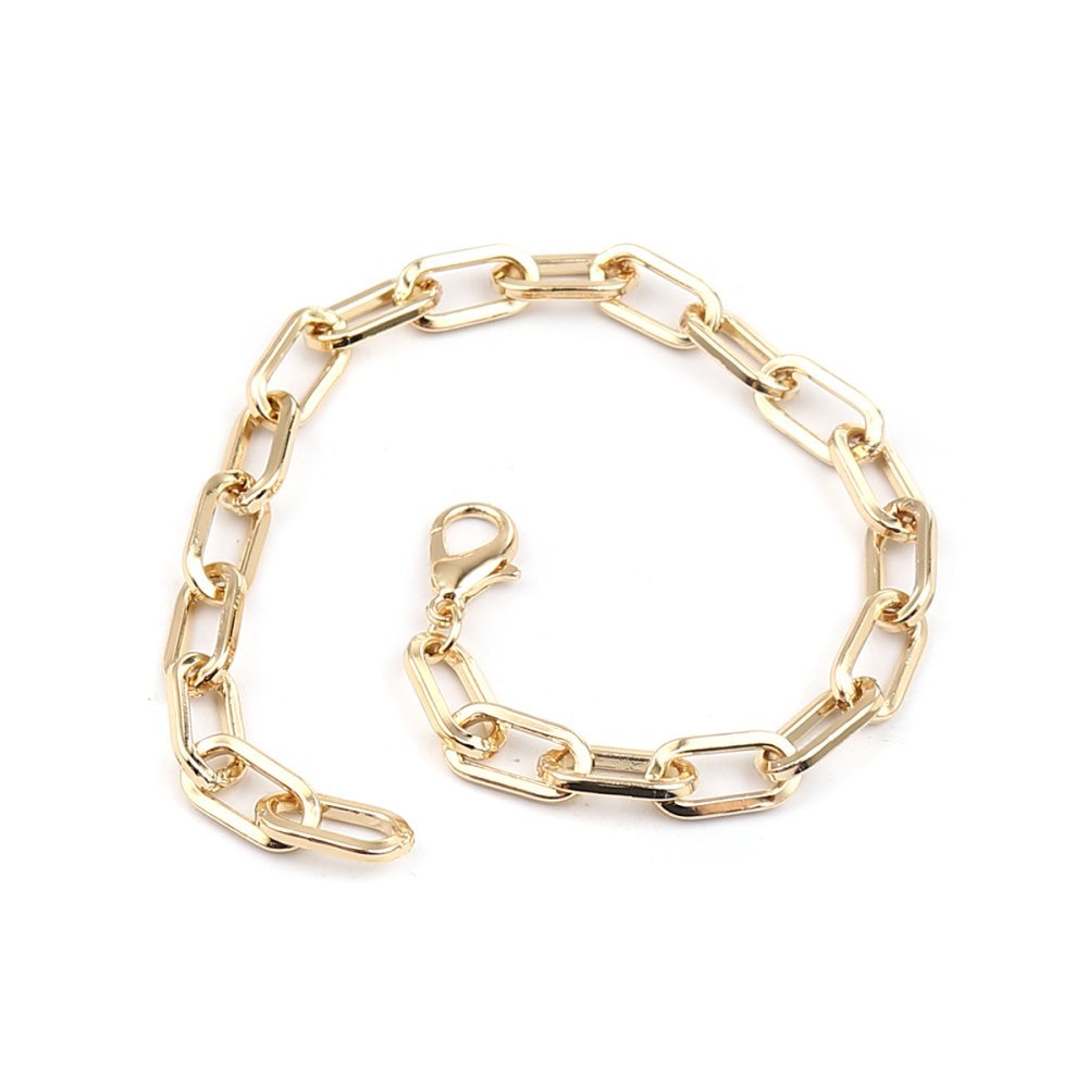 Ovalt mesh armbånd 16K gullbelagt 22 cm N°03