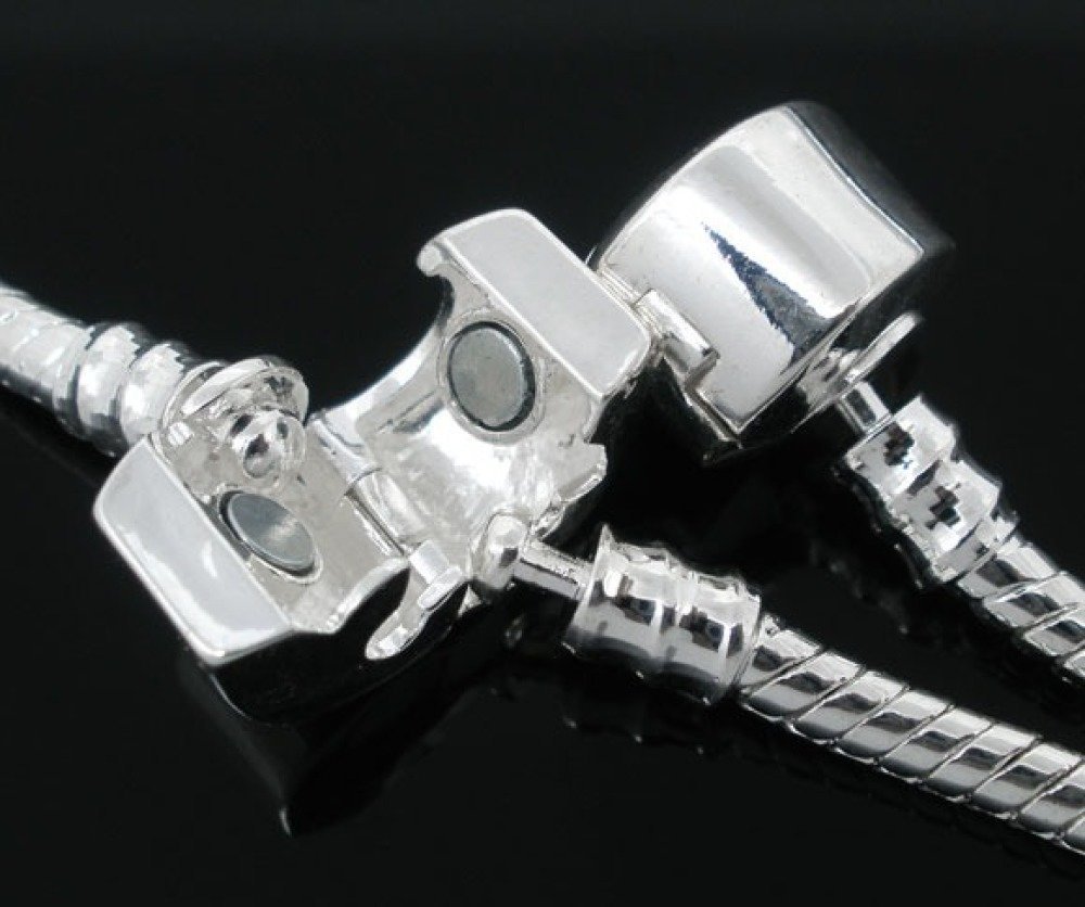 Europeisk slangekjede armbånd 3 mm magnetisert fra 17 til 23 cm