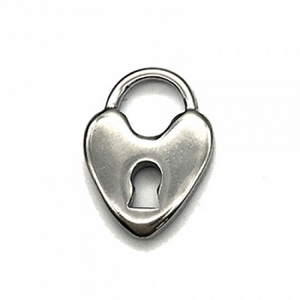 Breloque Acier inoxydable Argent C&oelig;ur N&deg;01