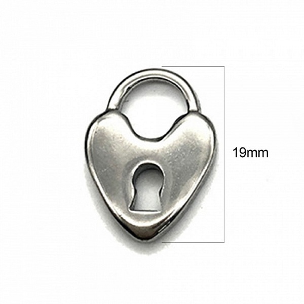 Breloque Acier inoxydable Argent C&oelig;ur N&deg;01