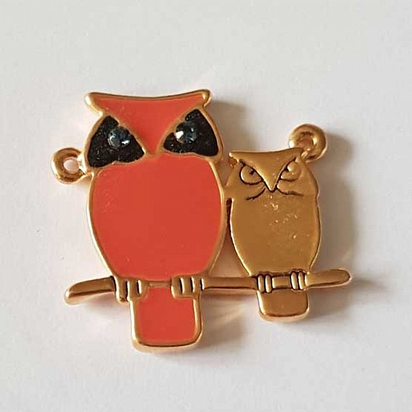 Breloque Chouette N&deg;45 Dor&eacute;