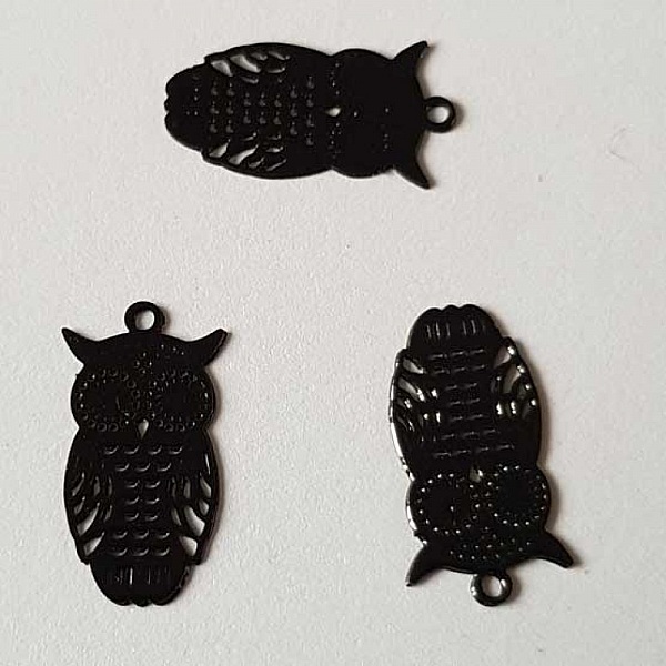 Breloque Chouette N&deg;41 Noir