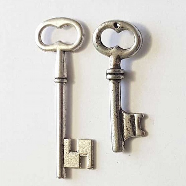 Breloque Clef N&deg;60 Argent lot 2 pi&egrave;ces