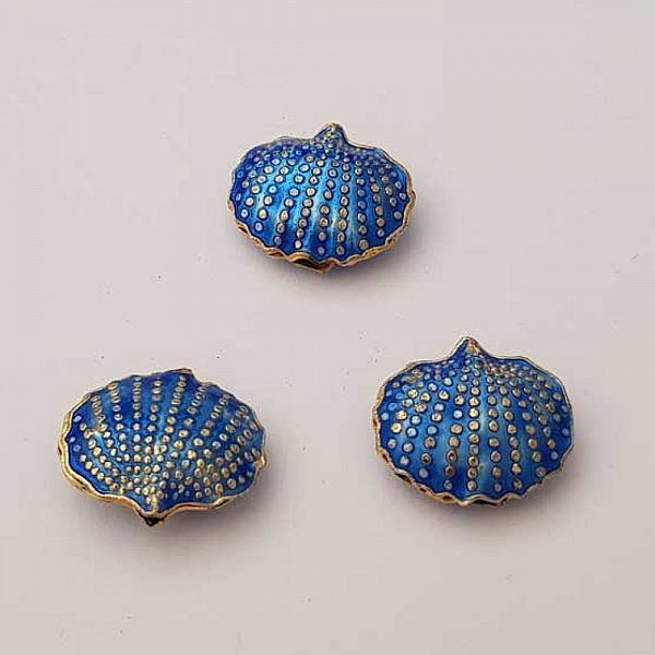 Breloque Coquille Saint Jacques Bleu Fonc&eacute;