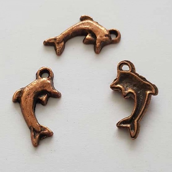 Breloque Dauphin N&deg;04 Bronze