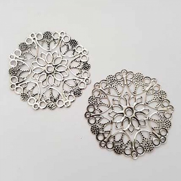 Amulett Diverse N&deg;023 S&oslash;lv Rund