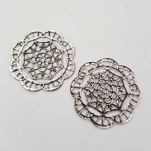 Amulett Diverse N&deg;024 S&oslash;lv Rund