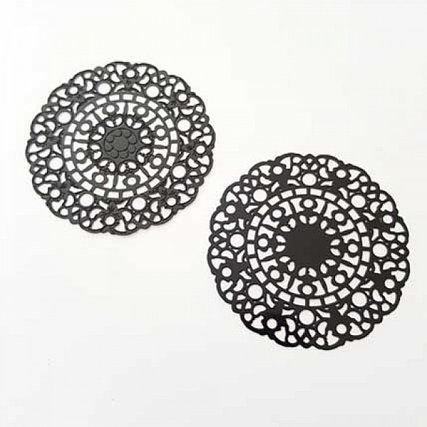 Breloque Divers N&deg;031 Rond Noir