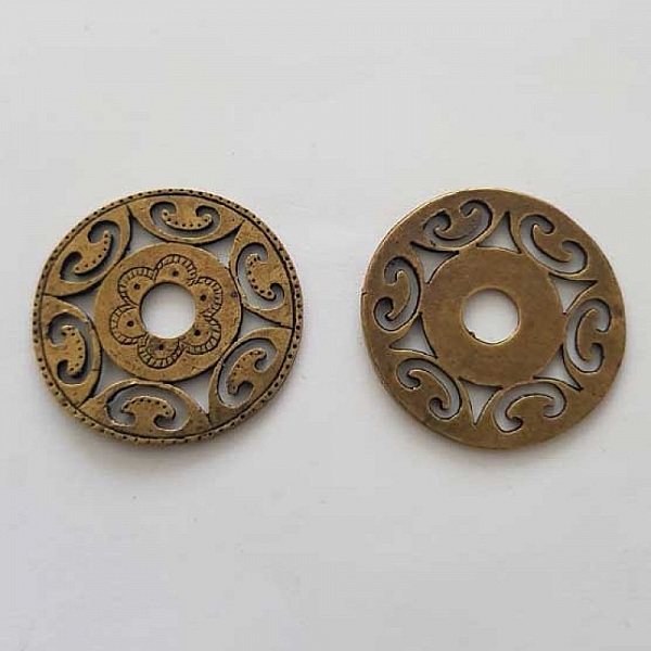 Breloque Divers N&deg;061 Rondelle Bronze